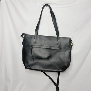Women's MONTANA HUDSON Black Leather Eva Tote Bag